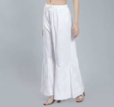 Chikankari Palazzo Manufacturer, Wholesaler & Trader In Surat, Ahmedabad, Gujarat & India